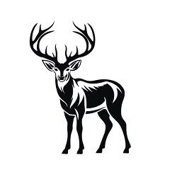 deer black outline clip art