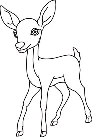 deer black white outline 914