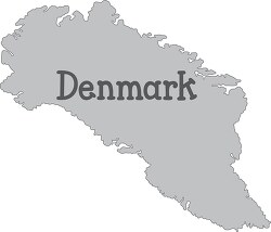 denmark map gray