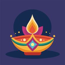 detailed diya flame representing Diwali light and warmth