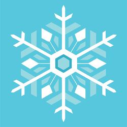 detailed white snowflake clipart illustration