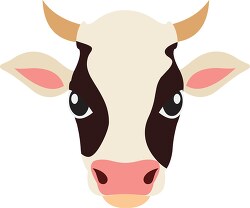 diary cow face on white background clipart
