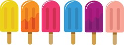 different colors ice cream fruit bars clipart