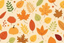 different shapes and colors of leaves fall season pattern