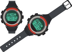 digital smart watch black clipart