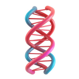 DNA Helix Icon 3d clay 4
