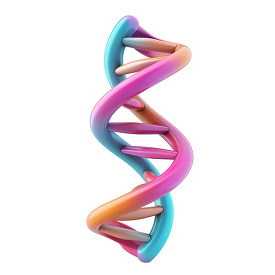 DNA Helix Icon 3d clay icon