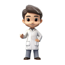 doctor 3d cartoon style