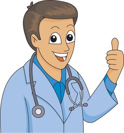 doctor with thumbs up sign