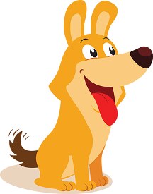 dog with cute friendly curious expression clipart