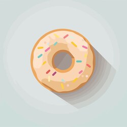 donut with sprinkles on top of a light background