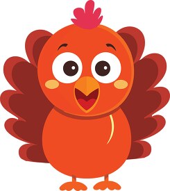 dorable turkey clipart with happy expression