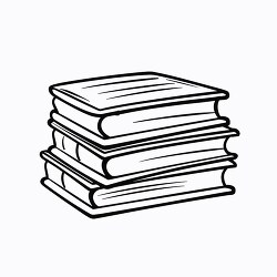 drawing of stack of books