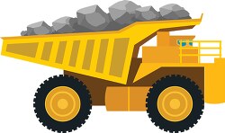 dump truck filled with debris clipart
