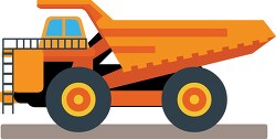 dump truck with back that tilts to empty contents clipart