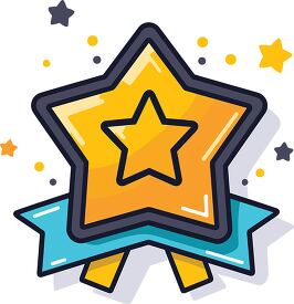 education star achievement badge surrounded by stars