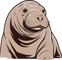 elephant seal face outline 2