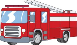 emergency vehicle fire truck clipart 5912A