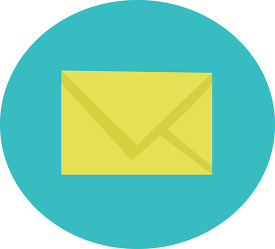 envelope round icon clipart