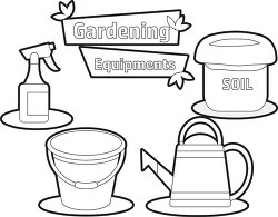 essentials for home gardener clipart printable cutout