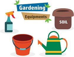 essentials tools for home gardener clipart
