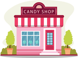 exterior of candy shop clipart