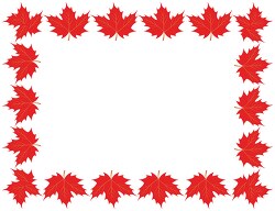 fall folliage red maple leaf border clipart