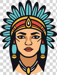female chief icon style transparent png clipart
