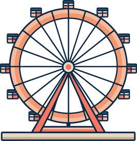 ferris wheel icon style clip art