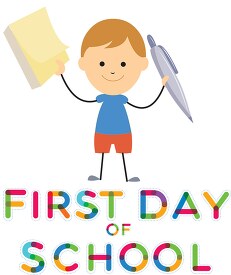 first day school student clipart 70155