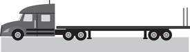 flat bed truck transportation gray color clip art