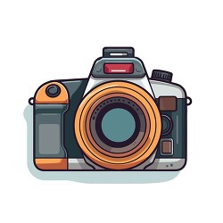 flat design digital camera for travel clip art