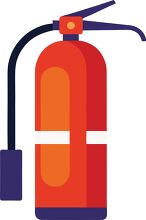 Flat design of a fire extinguisher