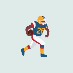 flat design vector of an american football player in action carr