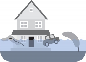 flood extreme weather gray color clipart