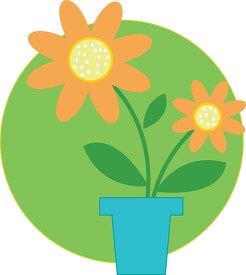 flower in pot green icon