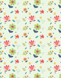 flower pattern on a light green background