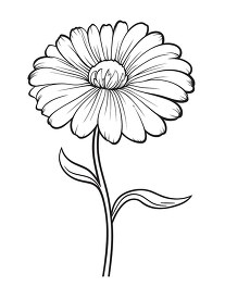 flowerblack outline coloring printable clipart