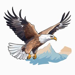 flying eagle large bird of prey clip art