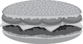 footlong sandwich gray color clipart
