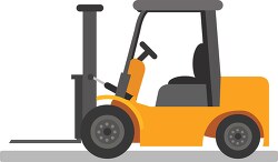 forklift with two prongs to lift or stack loads clipart