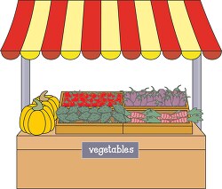 fresh vegetables stand carrots peppers clipart