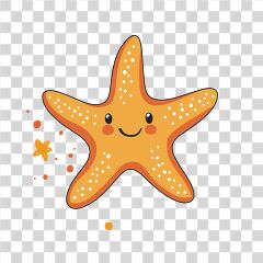 Fun and Cheerful Star Character in a Flat Design