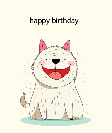 fun dog card style with happy birthday