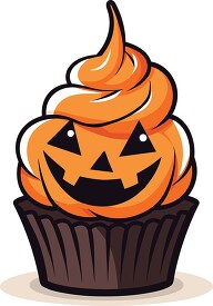 fun halloween pumpkin cupcake