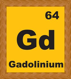 gadolinium periodic chart clipart