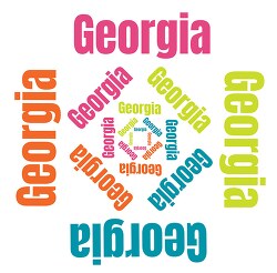Georgia text design logo
