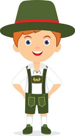 german boy in national costume germany clipart 2