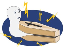 ghost floating from tomb clipart