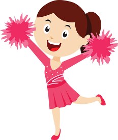 girl dances to choreographed cheer routie clipart